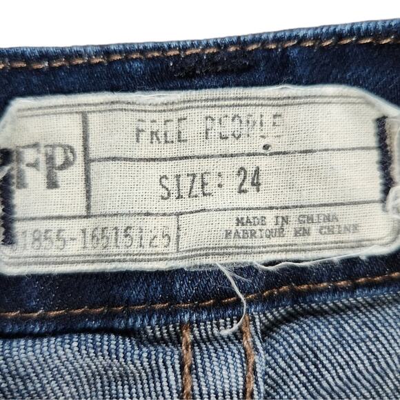 Free People denim overalls blue washed womens size 24 - Picture 9 of 11